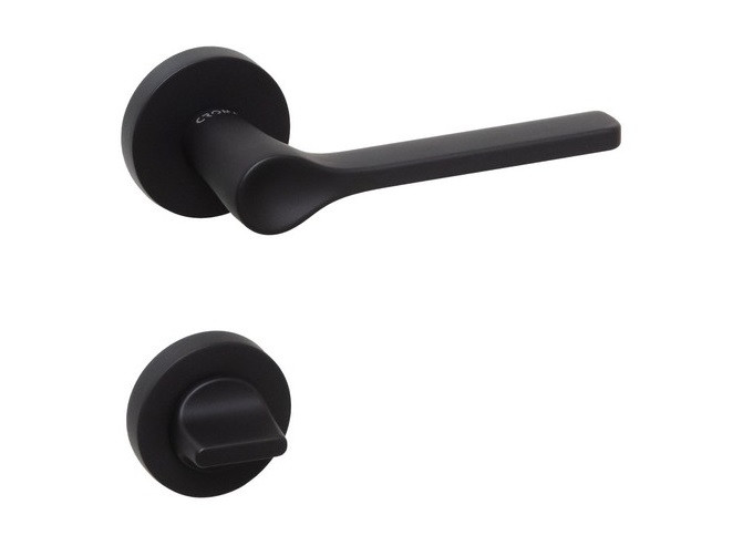 Ручки дверные CROMA IRUS MP24 (AL6 черный) комплект WC - фото 1 - id-p193663148