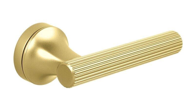 Ручки дверные CEBI OXO STRIPED (в полоску) цвет MP35 матовое золото - фото 1 - id-p193663676