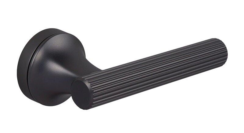 Ручки дверные CEBI OXO STRIPED (в полоску) цвет MP27 черный матовый никель