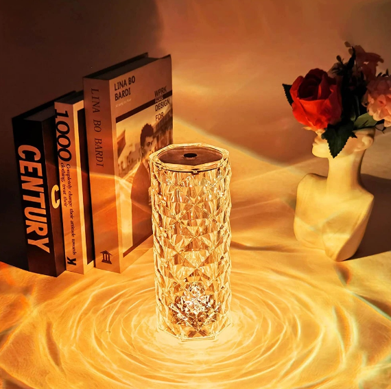 Настольная USB лампа - ночник Rose Diamond table lamp (16 цветов, пульт ДУ) - фото 4 - id-p193664813