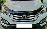 Дефлектор капота - мухобойка, Hyundai Santa Fe 2012-..., VIP TUNING