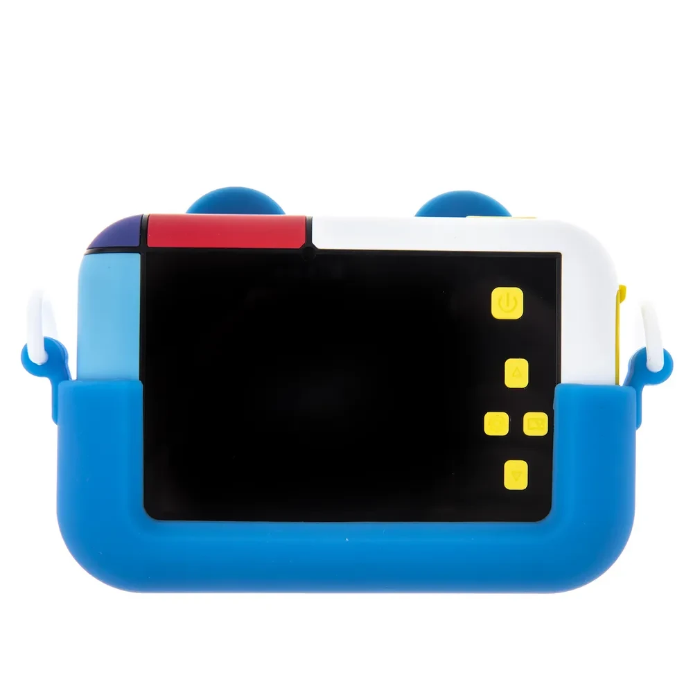 Детский фотоаппарат Микки Маус с селфи камерой, с ударопрочным чехлом. Синий - фото 3 - id-p193668083