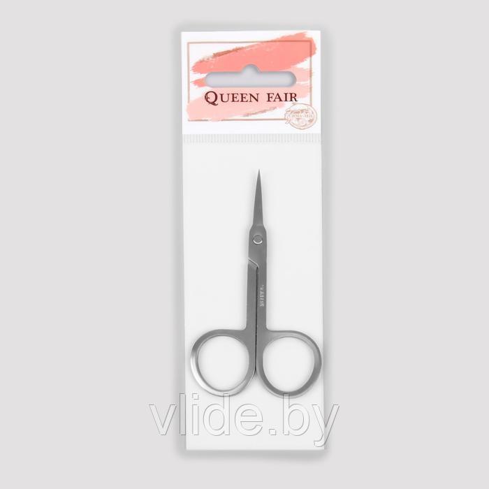 Ножницы маникюрные, для кутикулы, загнутые, узкие, 9 см, цвет серебристый - фото 2 - id-p193674535