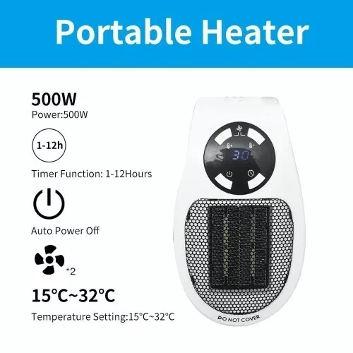 Портативный мини-обогреватель электрический Portable Heater - фото 3 - id-p193677562