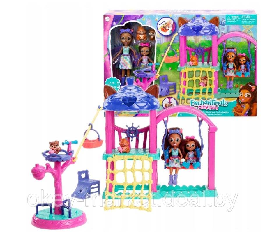 Игровой набор Mattel Enchantimals Детская площадка с сестренками-белками - фото 3 - id-p193682807