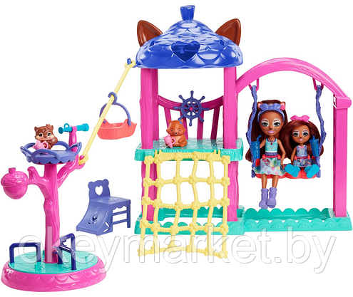 Игровой набор Mattel Enchantimals Детская площадка с сестренками-белками, фото 2
