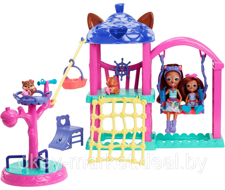 Игровой набор Mattel Enchantimals Детская площадка с сестренками-белками - фото 2 - id-p193682807