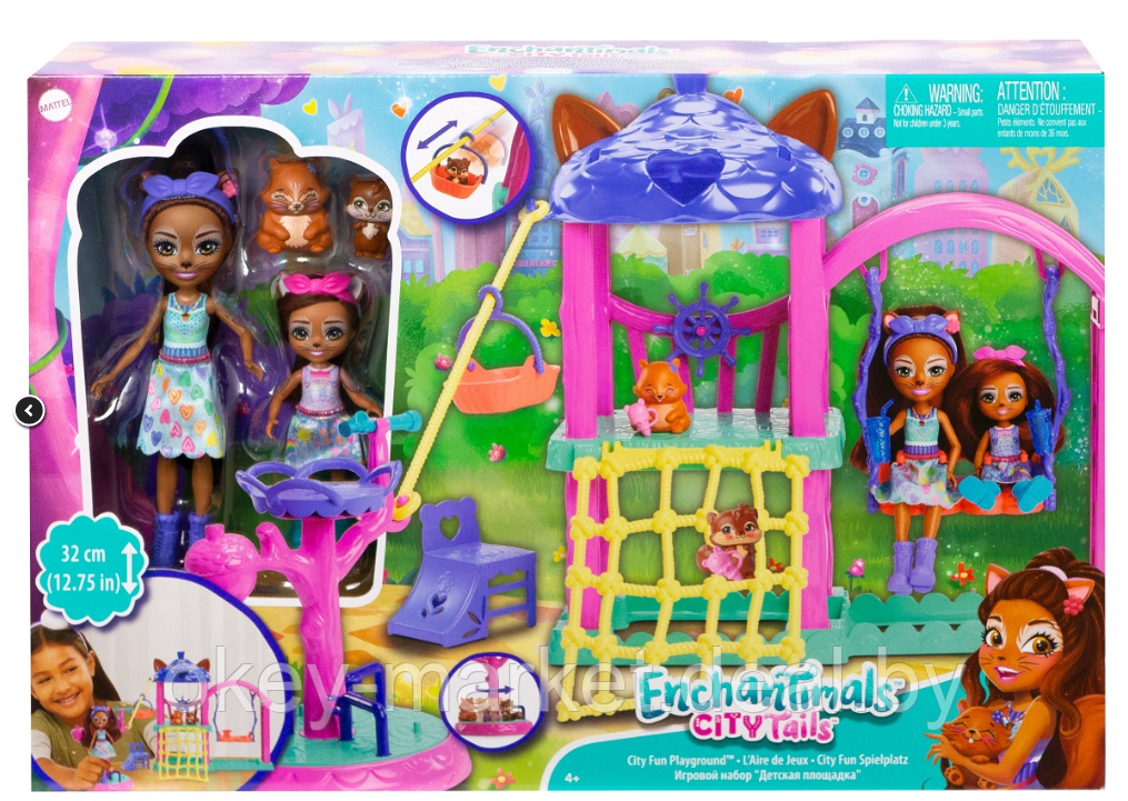 Игровой набор Mattel Enchantimals Детская площадка с сестренками-белками - фото 1 - id-p193682807