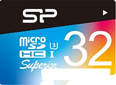 Карта памяти Silicon-Power Superior Pro microSDHC SP032GBSTHDU3V20SP 32GB (с адаптером) - фото 1 - id-p193683371