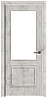 Межкомнатная дверь с покрытием экошпон Next 405 ДЧ светлое стекло, фото 4