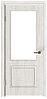 Межкомнатная дверь с покрытием экошпон Next 405 ДЧ светлое стекло, фото 3