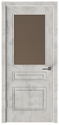 Межкомнатная дверь с покрытием экошпон Next 406 ДЧ стекло бронза