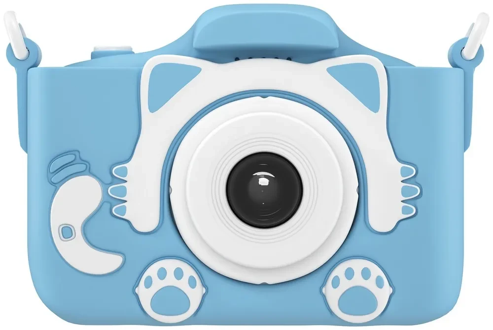 Детский фотоаппарат с селфи камерой Childrens Fun Camera Cute Kitty. Голубой - фото 8 - id-p193691261