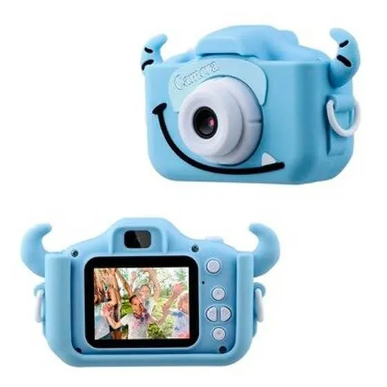 Детский фотоаппарат с селфи камерой Монстрик, Fun Camera. Голубой - фото 3 - id-p193704508