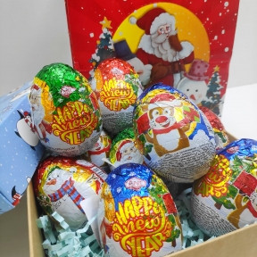 Шоколадное яйцо с игрушкой - сюрпризом Happy New Year, 25 гр. (Турция) - фото 1 - id-p193705446