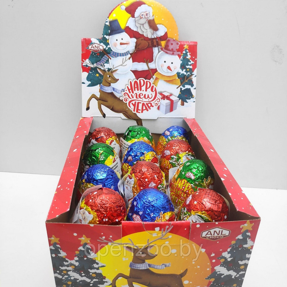 Шоколадное яйцо с игрушкой - сюрпризом Happy New Year, 25 гр. (Турция) - фото 3 - id-p193705619