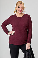 Женская осенняя трикотажная красная большого размера блуза Algranda by Новелла Шарм А3945-3 56р.