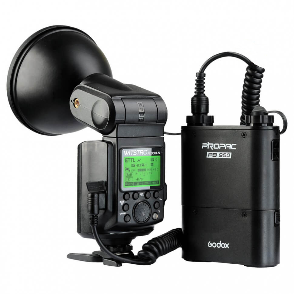 Вспышка накамерная Godox Witstro AD360II-N с батарейным блоком PB960 - фото 1 - id-p193706109