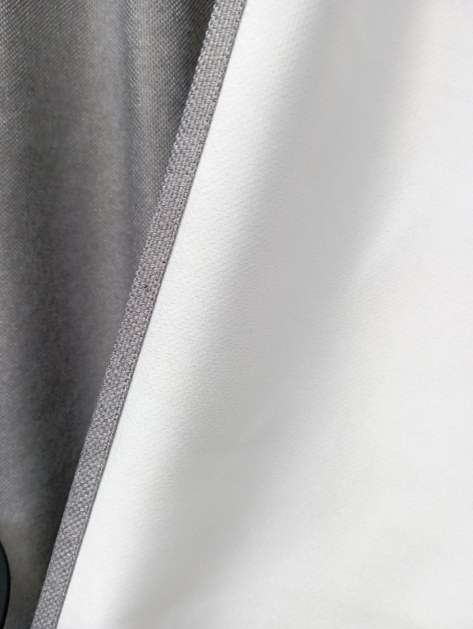 Шторы блэкаут рогожка Модный текстиль на люверсах, 260х360 см, на 6 складок. Люверс - хром блеск. - фото 6 - id-p193715111
