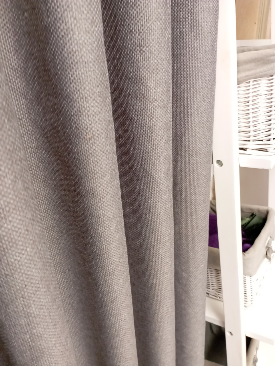 Шторы блэкаут рогожка Модный текстиль на люверсах, 260х360 см, на 6 складок. Люверс - хром блеск. - фото 10 - id-p193715111