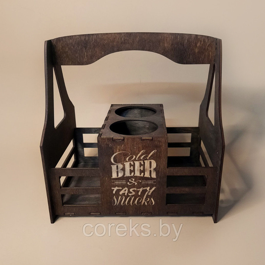 Деревянный ящик для пива (коричневый) - фото 1 - id-p193723828