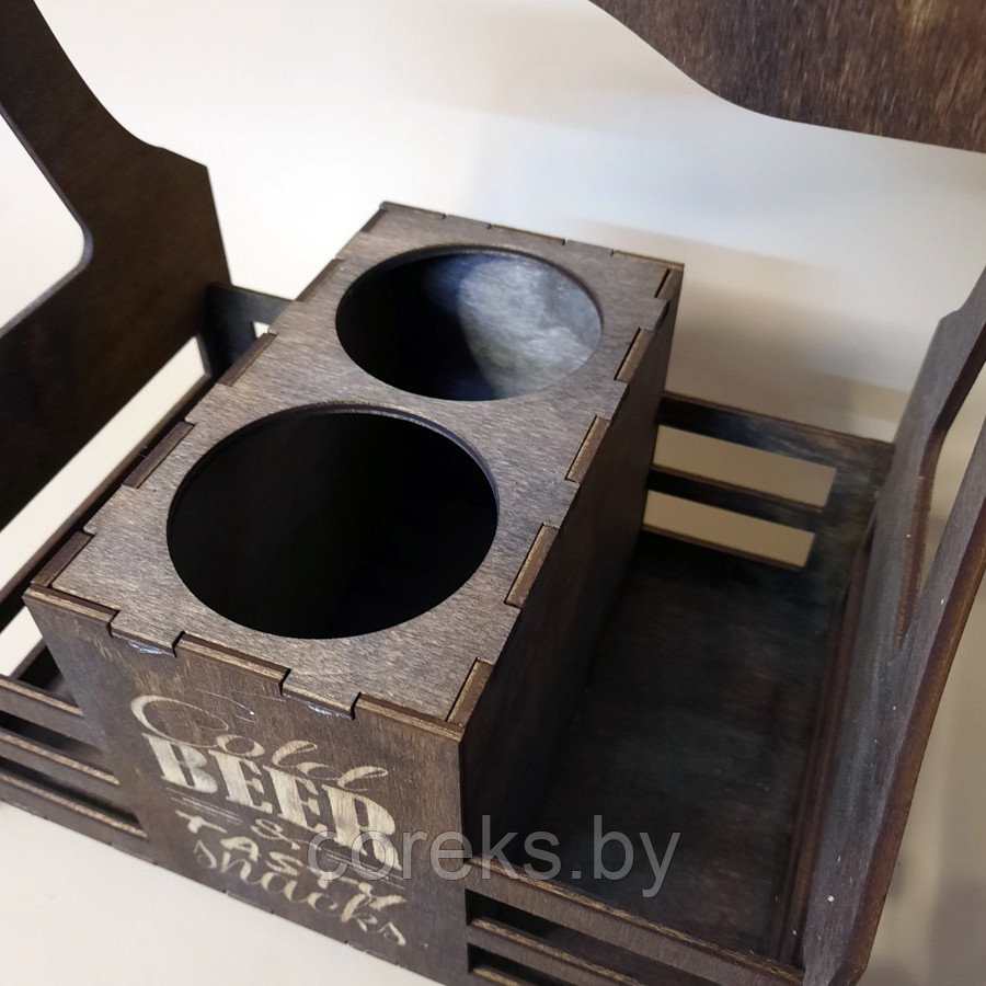 Деревянный ящик для пива (коричневый) - фото 3 - id-p193723828