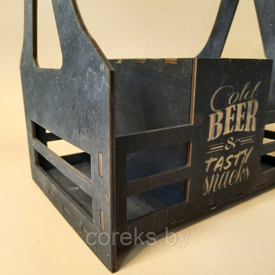 Деревянный ящик для пива (коричневый) - фото 4 - id-p193723828