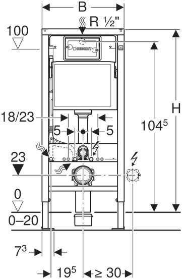 Инсталляция для унитаза Geberit Duofix UP100 - фото 2 - id-p193720973