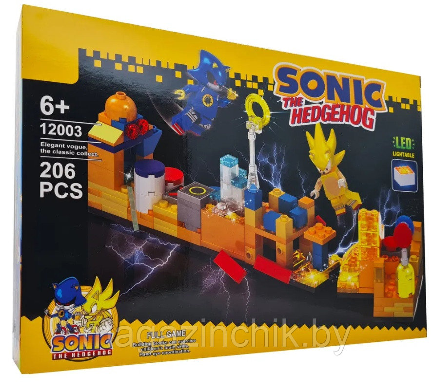 Конструктор Sonic со светом 206 дет., 2 фигурки, 12003-2