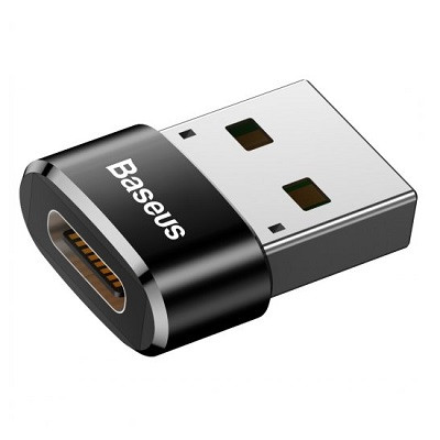 Адаптер Baseus Exquisite USB Male to Type-C Female Adapter Converter (CAAOTG-01) черный - фото 2 - id-p150892890