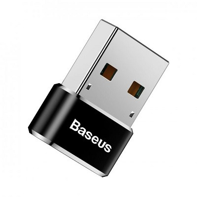 Адаптер Baseus Exquisite USB Male to Type-C Female Adapter Converter (CAAOTG-01) черный - фото 3 - id-p150892890