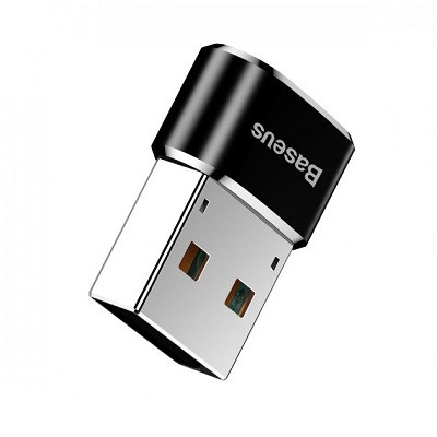 Адаптер Baseus Exquisite USB Male to Type-C Female Adapter Converter (CAAOTG-01) черный - фото 5 - id-p150892890