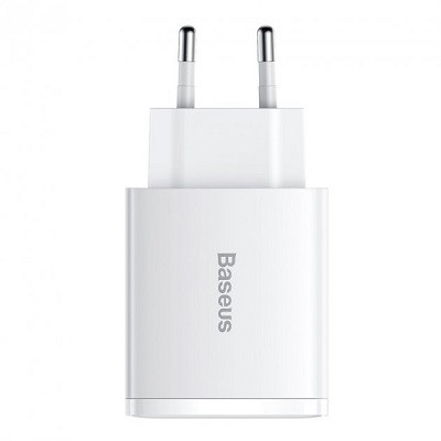 Сетевое зарядное устройство BASEUS Compact Quick Charger 2USB/1Type-C, 30W/3A, PD/QC с быстрой зарядкой - фото 3 - id-p193726276