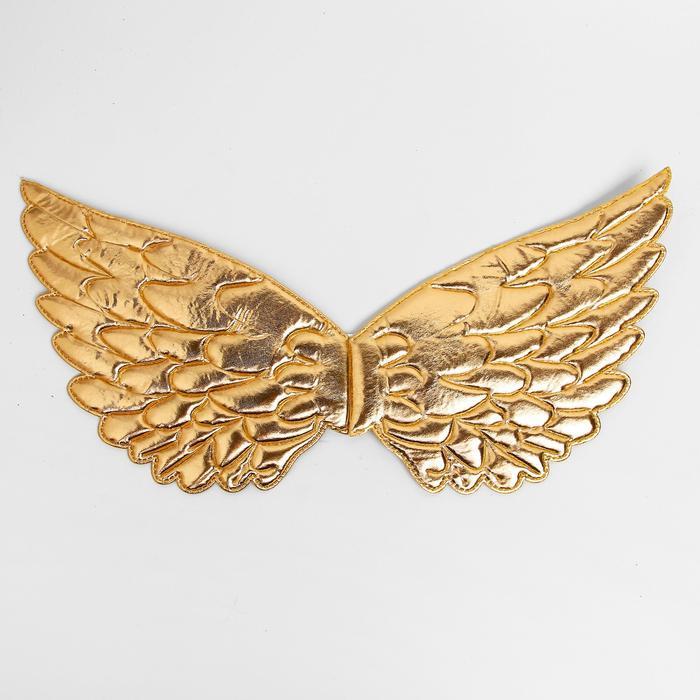Карнавальные крылья «Ангелочек» для детей золото - фото 1 - id-p193726355