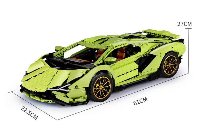 13057 Конструктор MOULD KING Lamborghini Sian FKP 37, масштаб 1:8, 3868 деталей, аналог Лего 42115, ламборгини - фото 6 - id-p193754662