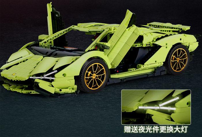 13057 Конструктор MOULD KING Lamborghini Sian FKP 37, масштаб 1:8, 3868 деталей, аналог Лего 42115, ламборгини - фото 9 - id-p193754662