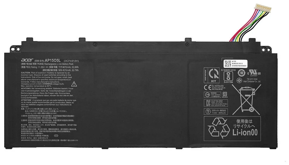 Аккумулятор AP15O5L для Acer (оригинал) KT.00305.008