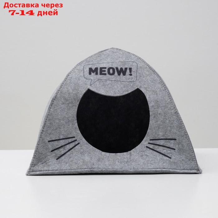 Домик для животных из войлока "Палатка MEOW", 38 х 28 х 38 см - фото 2 - id-p193698599