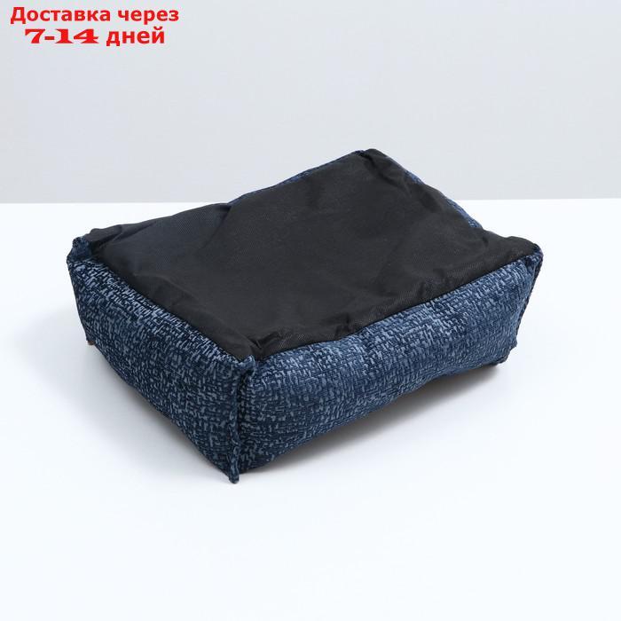 Лежанка под замшу с двусторонней подушкой, 45 х 35 х 11 см, мебельная ткань, микс цветов - фото 6 - id-p193698600