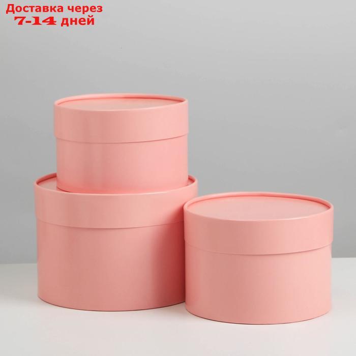 Набор шляпных коробок 3 в1 (16*10,14*9,13*8,5) розовый - фото 1 - id-p193697559