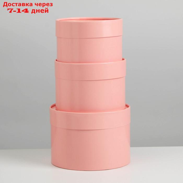 Набор шляпных коробок 3 в1 (16*10,14*9,13*8,5) розовый - фото 2 - id-p193697559