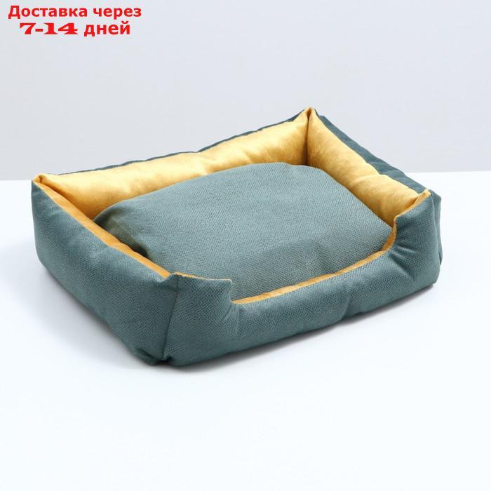 Лежанка-диван с двусторонней подушкой 45 х 35 х 11 см, микс цветов - фото 3 - id-p193698622