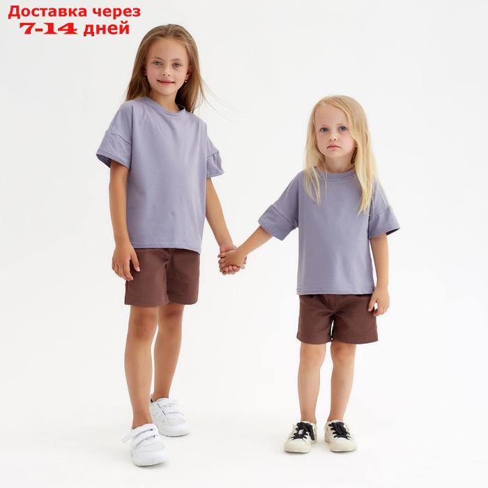 Шорты для девочки MINAKU: Casual collection KIDS цвет шоколадный, рост 122 - фото 5 - id-p193702861