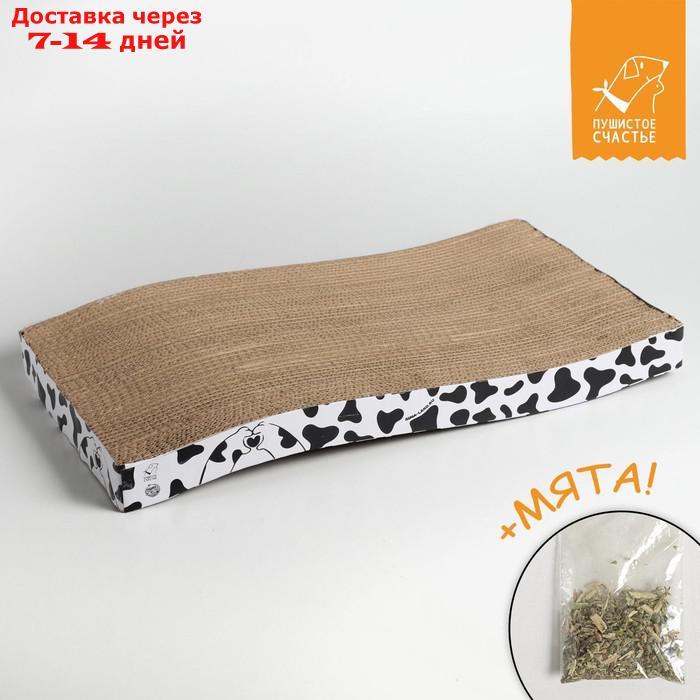 Когтеточка из картона с кошачьей мятой Moo-meow, волна - фото 2 - id-p193698751