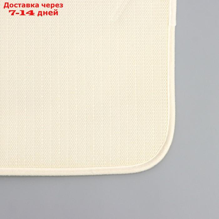 Набор ковриков для ванны и туалета "Ракушки", 3 шт: 37×45, 37×45, 45×75 см - фото 5 - id-p193695732