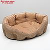 Лежанка для животных,мебельная ткань, холофайбер, 65 х 50 х 21 см, микс цветов, фото 2