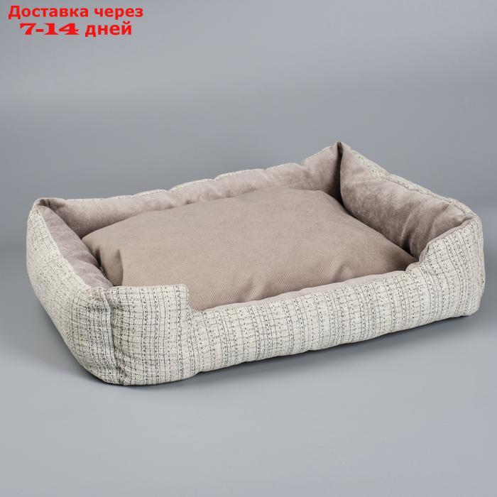 Лежанка-диван с двусторонней подушкой 53 х 42 х 11 см, микс цветов - фото 2 - id-p193697841