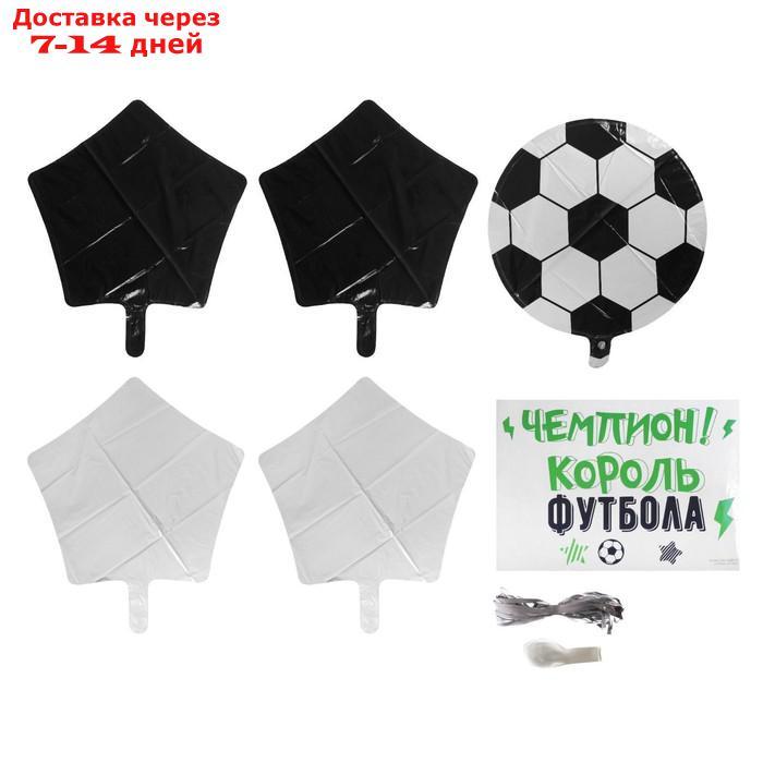 Фонтан из шаров "Футбол-2", для мальчика, с конфетти, латекс, фольга, 5 шт + грузик - фото 2 - id-p193689386