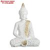 Фигура "Будда малый" 16х9х23см бело-золотая, фото 5