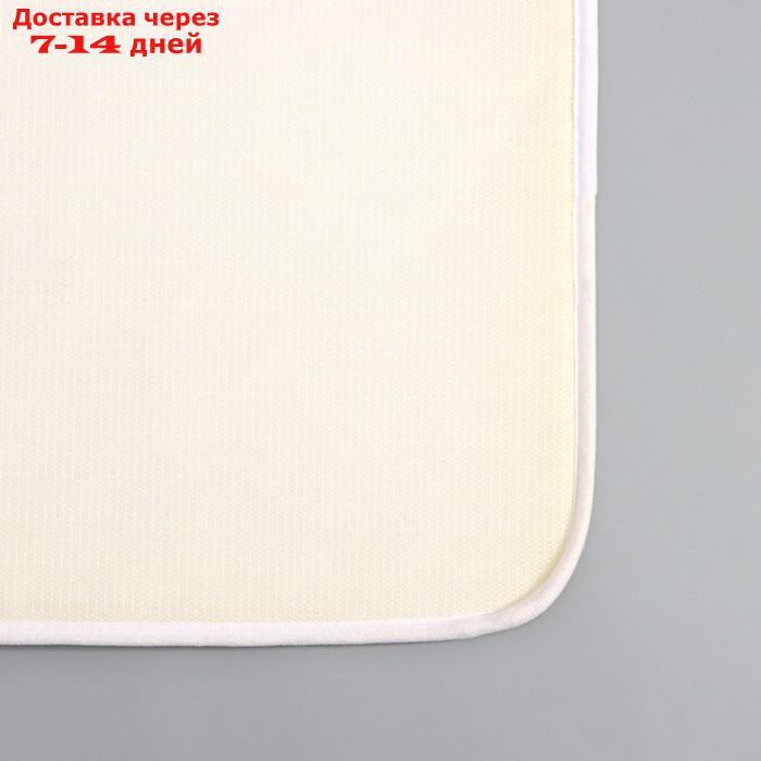 Набор ковриков для ванны и туалета Доляна "Галька", 2 шт: 39×50, 50×80 см, цвет белый - фото 5 - id-p193695874